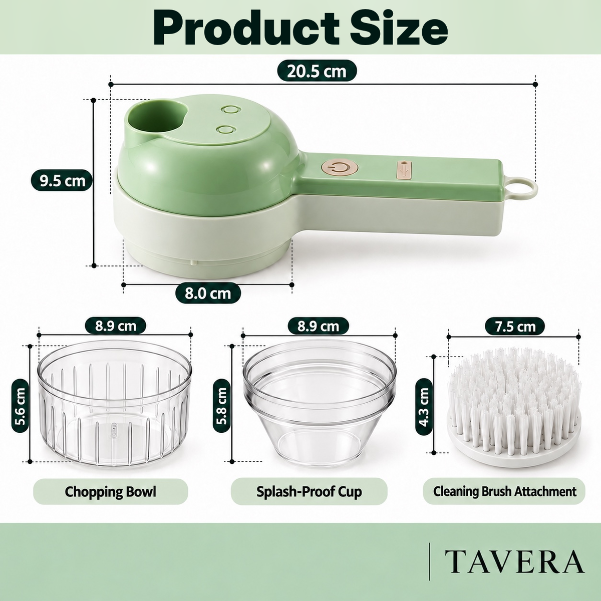Illustrated size and attachment guide; exact specifications pending supplier verification
